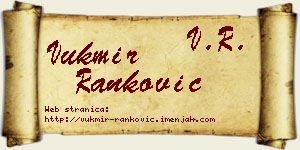 Vukmir Ranković vizit kartica